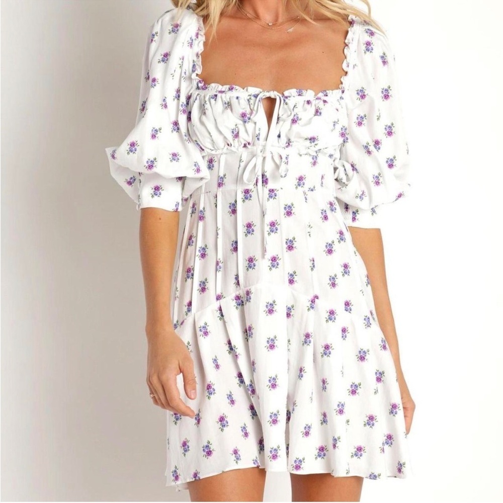 Viola Mini Dress in White FOR LOVE & LEMONS